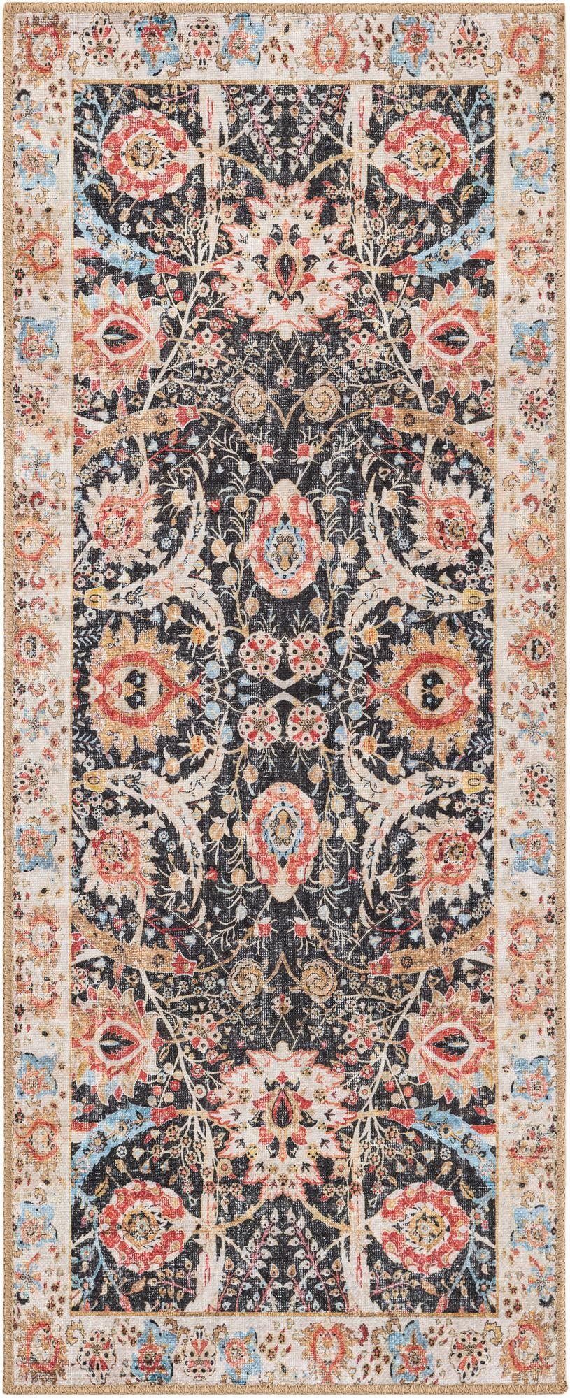 Heritage Elegance Collection Area Rug -  Topkapi Runner Black  lifestyle 72