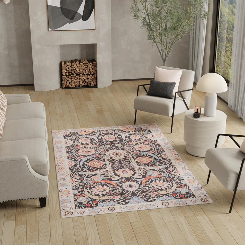 Heritage Elegance Collection Area Rug -  Topkapi Rectangle Black  lifestyle 58