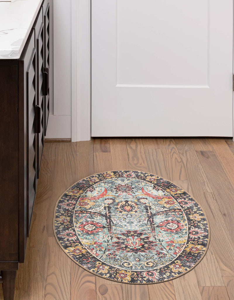 Heritage Elegance Collection Area Rug -  Topkapi Oval Vintage Green  lifestyle 126