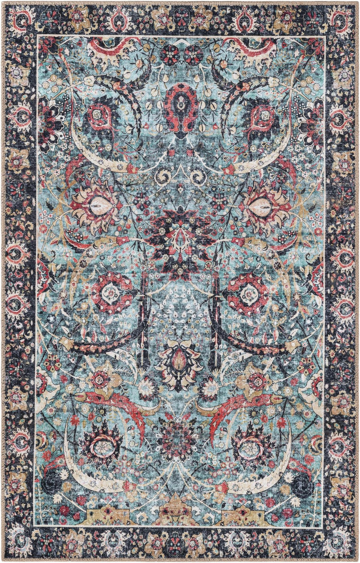Heritage Elegance Collection Area Rug -  Topkapi Rectangle Vintage Green  lifestyle 3