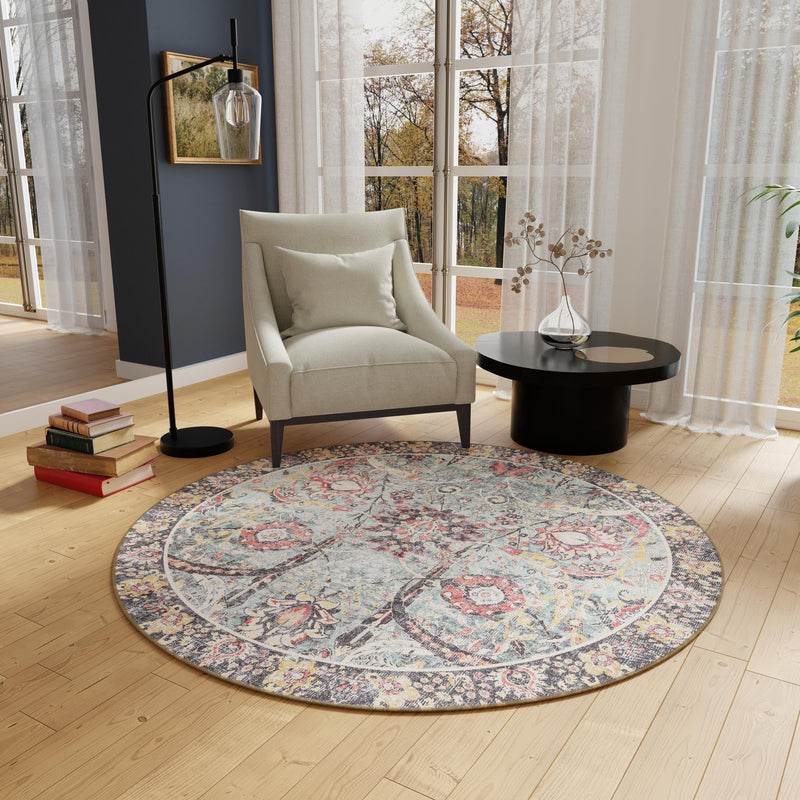 Heritage Elegance Collection Area Rug -  Topkapi Round Vintage Green  lifestyle 178