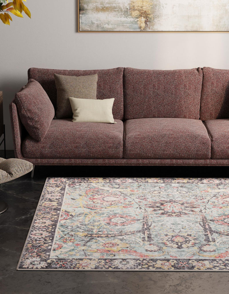 Heritage Elegance Collection Area Rug -  Topkapi Square Vintage Green  lifestyle 120