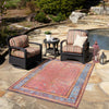 Patio Elegance Collection Area Rug -  Serenity Rectangle Vintage Salmon Coral  lifestyle 14