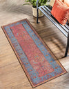 Patio Elegance Collection Area Rug -  Serenity Runner Vintage Salmon Coral  lifestyle 20