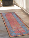 Patio Elegance Collection Area Rug -  Serenity Runner Vintage Salmon Coral  lifestyle 25