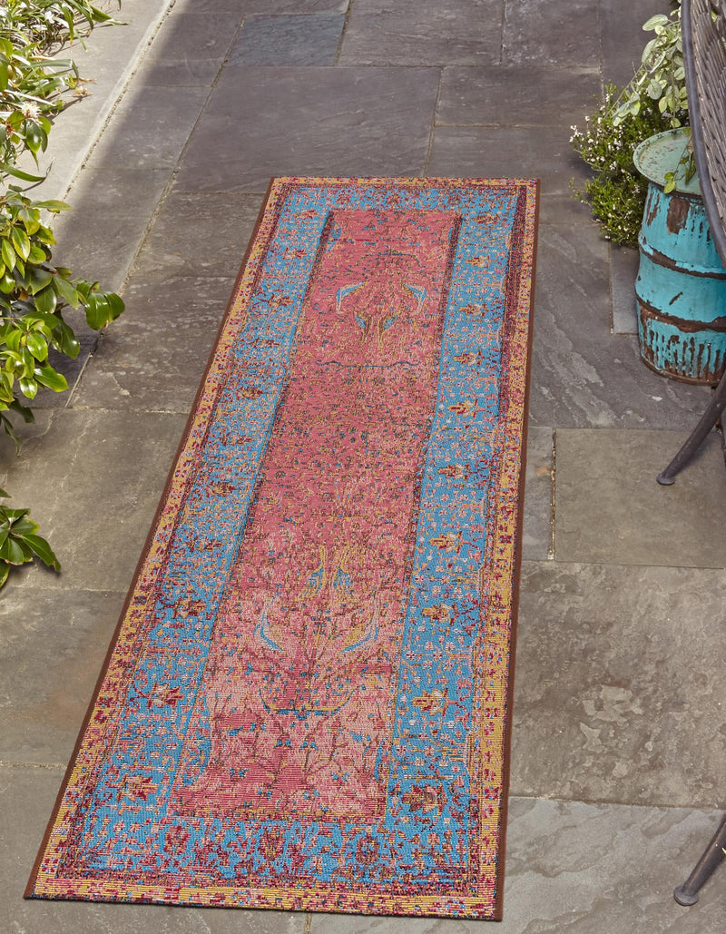 Patio Elegance Collection Area Rug -  Serenity Runner Vintage Salmon Coral  lifestyle 28