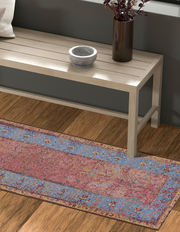 Patio Elegance Collection Area Rug -  Serenity Runner Vintage Salmon Coral  lifestyle 29