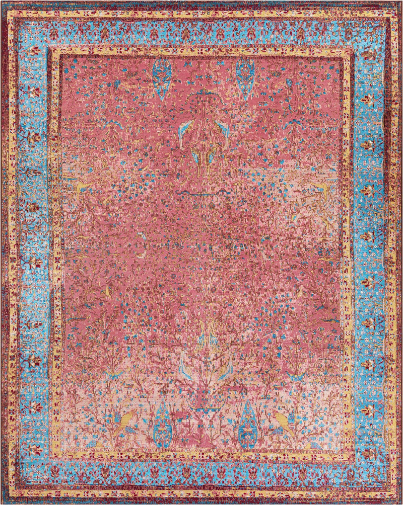 Patio Heritage Collection Area Rug -  Serenity Rectangle Vintage Salmon Coral  lifestyle 2