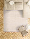 Coastal Weave Jute Collection Area Rug - Seashore Square Ivory  lifestyle 86