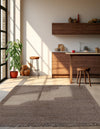 Coastal Weave Jute Collection Area Rug - Seashore Square Gray  lifestyle 86
