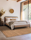 Coastal Weave Jute Collection Area Rug - Seashore Square Natural  lifestyle 93