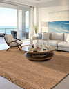 Coastal Weave Jute Collection Area Rug - Seashore Square Natural  lifestyle 105