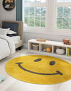 Playful Patterns Collection Area Rug -  Zest Round Yellow  lifestyle 3