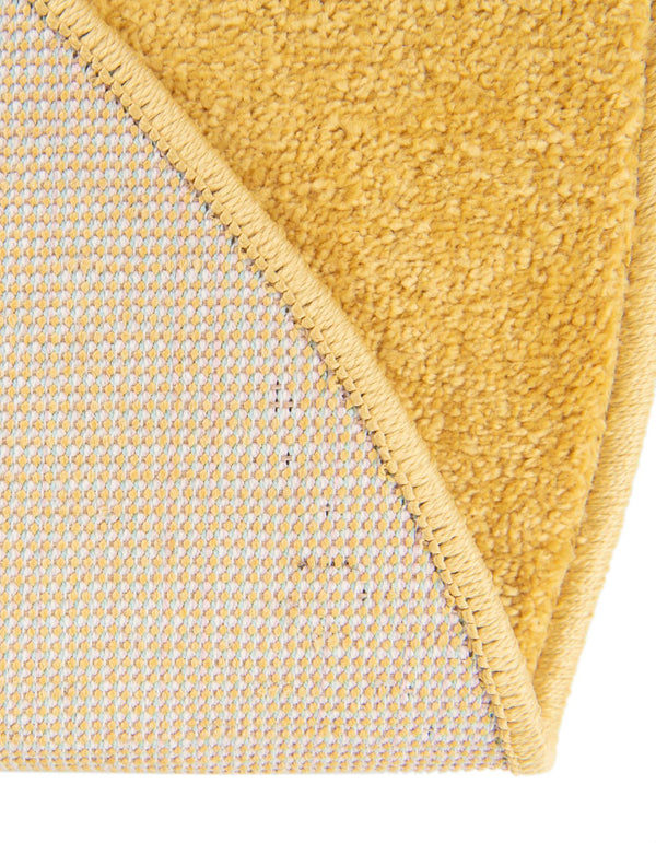 Playful Patterns Collection Area Rug -  Zest Round Yellow  lifestyle 6