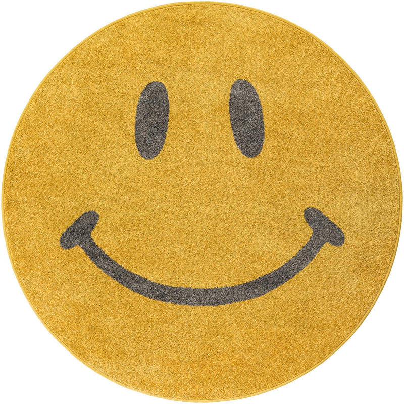 Wonder Tykes Collection Area Rug -  Zest Round Yellow  lifestyle 2