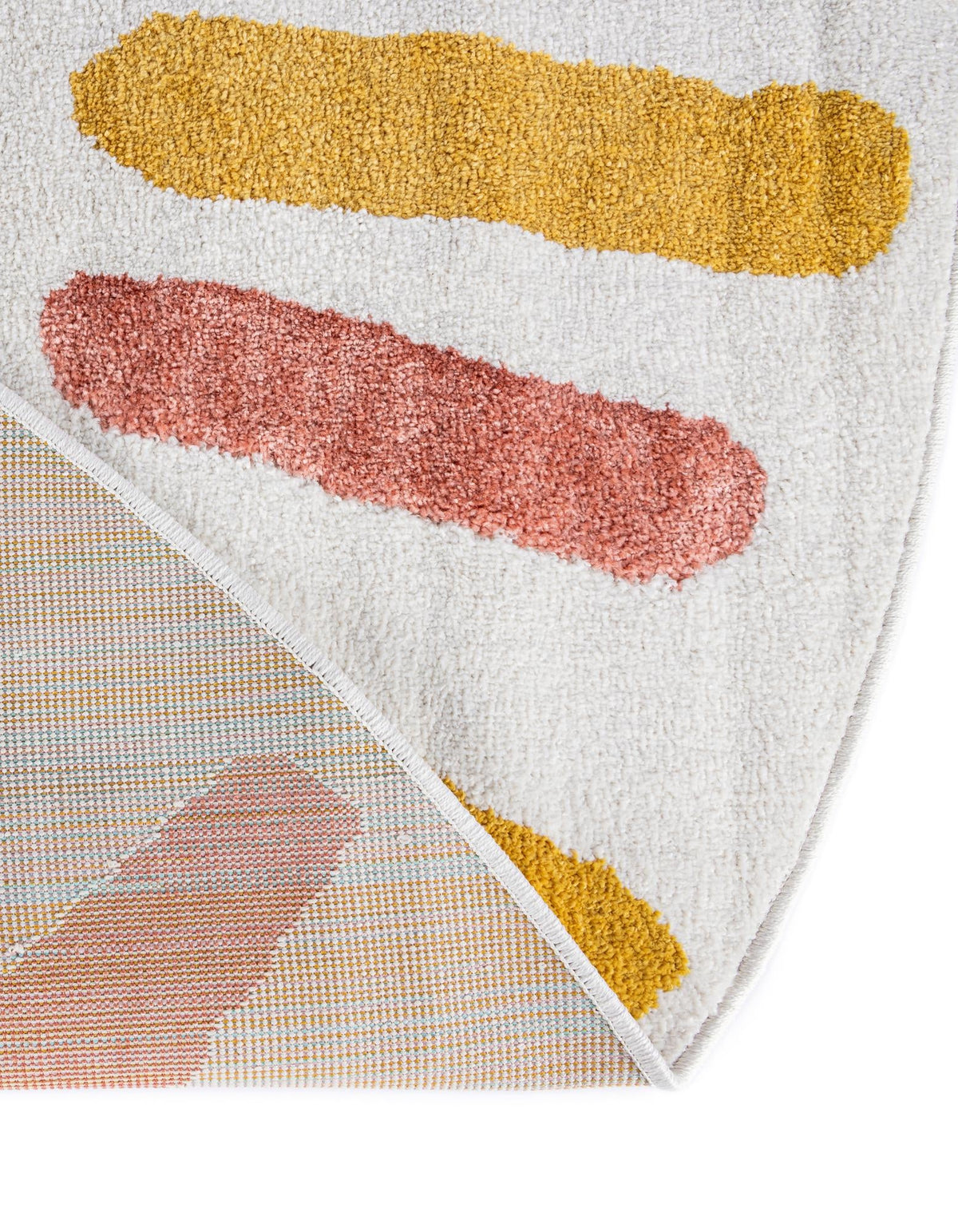 Playful Patterns Collection Area Rug -  Mirage Round Ivory  lifestyle 6