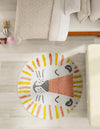 Playful Patterns Collection Area Rug -  Mirage Round Ivory  lifestyle 7