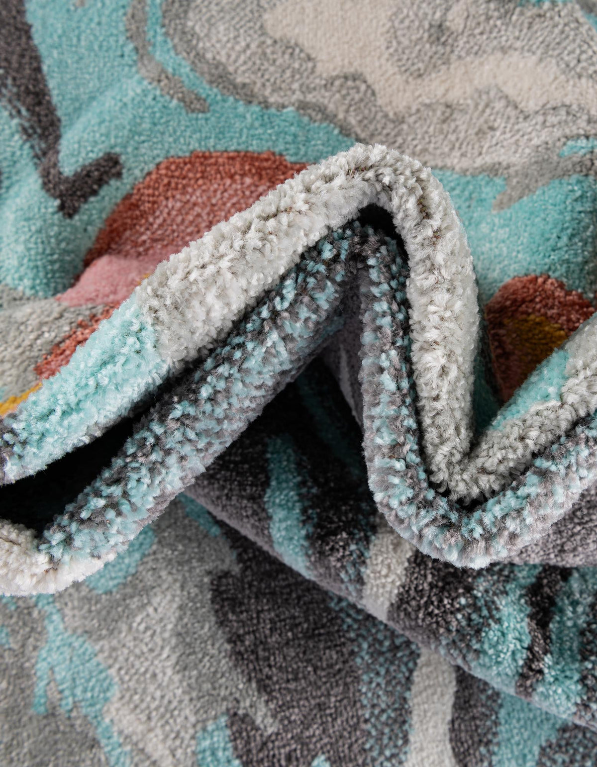 Playful Patterns Collection Area Rug -  Ombre Round Ivory  lifestyle 8