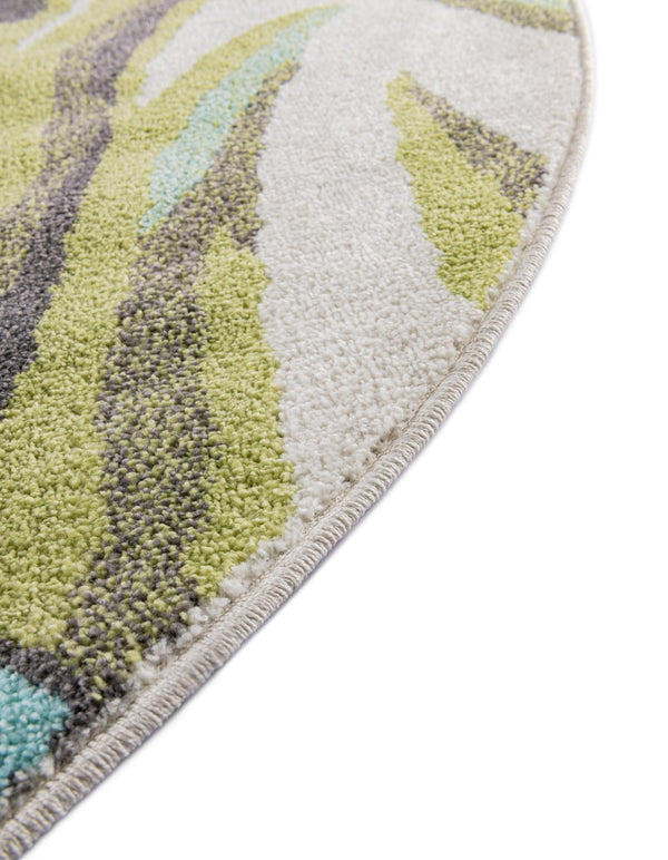 Playful Patterns Collection Area Rug -  Ombre Round Ivory  lifestyle 12
