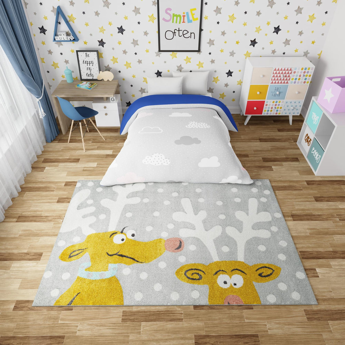 Playful Patterns Collection Area Rug -  Mystic Rectangle Gray  lifestyle 16