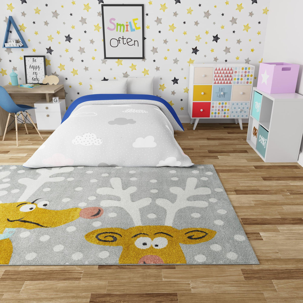 Playful Patterns Collection Area Rug -  Mystic Rectangle Gray  lifestyle 18