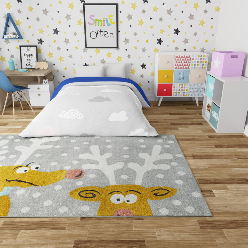 Playful Patterns Collection Area Rug -  Mystic Rectangle Gray  lifestyle 18