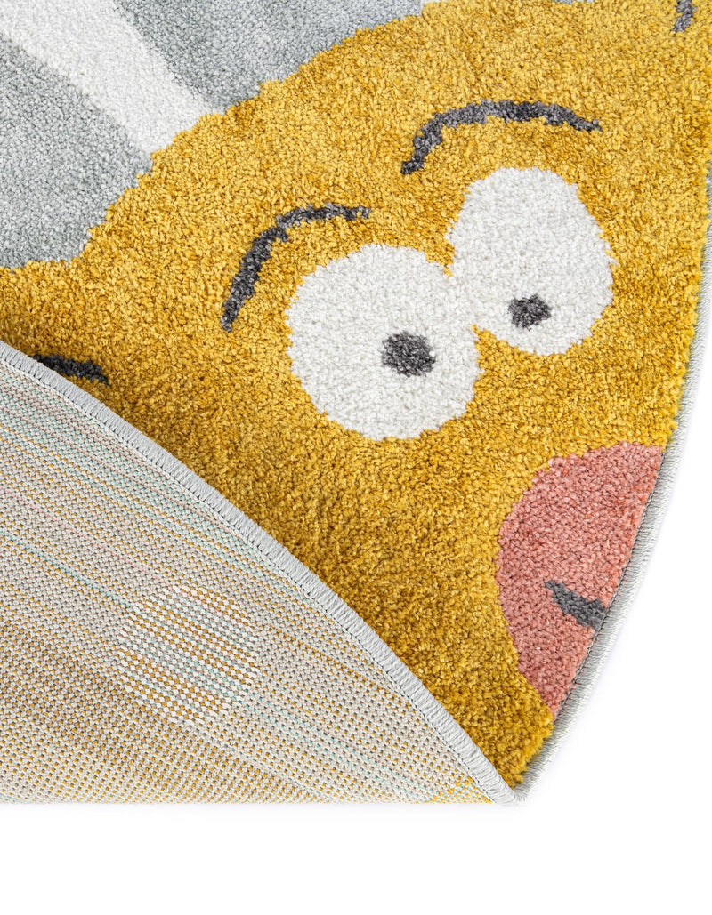 Playful Patterns Collection Area Rug -  Mystic Round Gray  lifestyle 36
