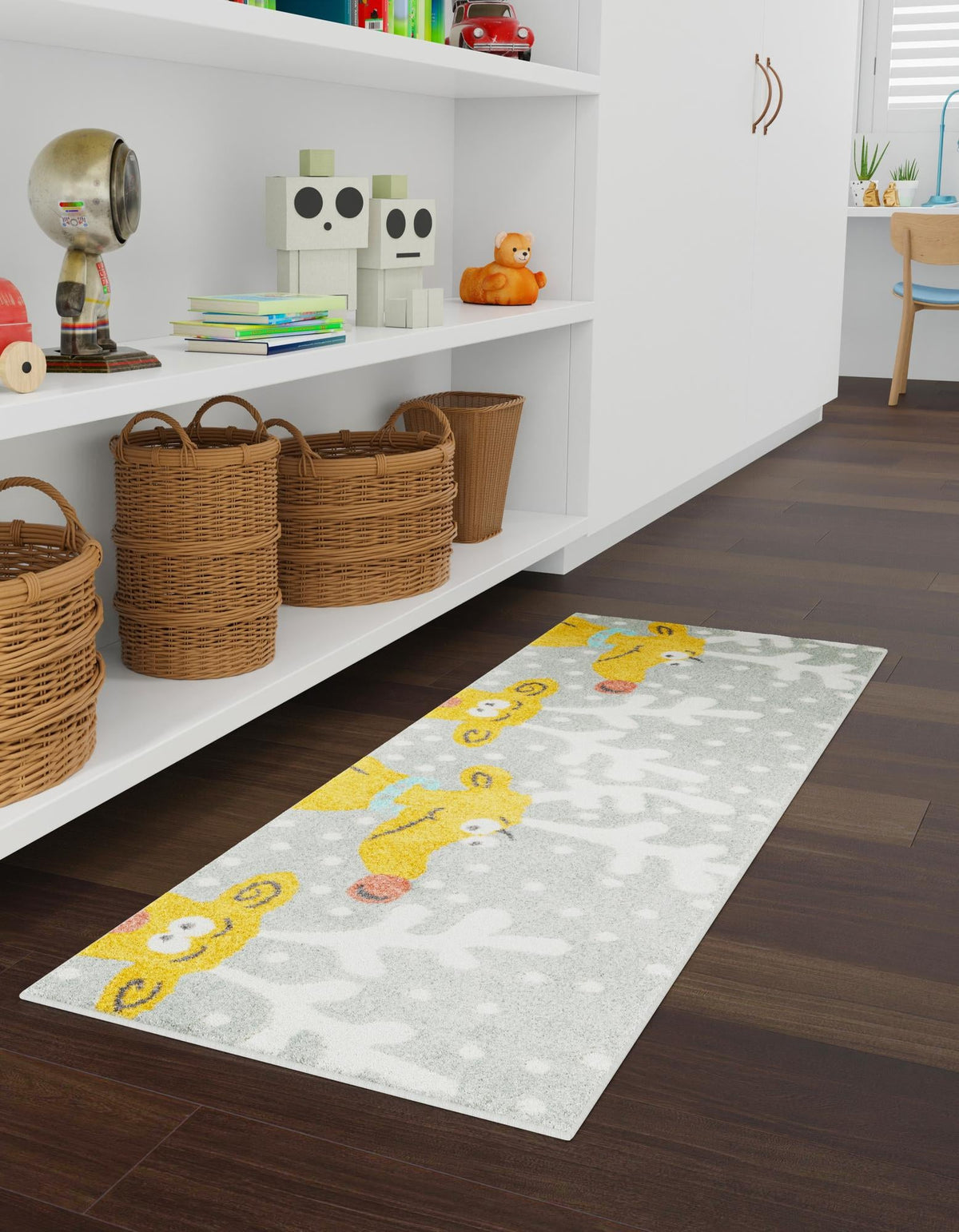 Wonder Tykes Collection Area Rug -  Mystic Runner Gray  lifestyle 56