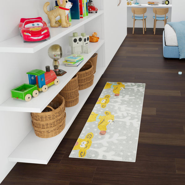Playful Patterns Collection Area Rug -  Mystic Runner Gray  lifestyle 51