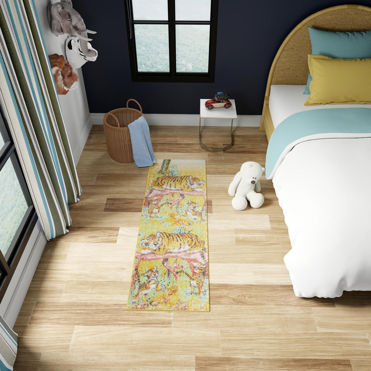 Playful Patterns Collection Area Rug -  Groove Runner Multi  lifestyle 56