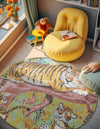 Playful Patterns Collection Area Rug -  Groove Round Multi  lifestyle 22