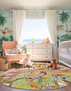 Playful Patterns Collection Area Rug -  Groove Round Multi  lifestyle 26