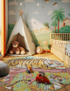 Playful Patterns Collection Area Rug -  Groove Round Multi  lifestyle 28