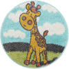 Playful Patterns Collection Area Rug -  Frolic Round Blue  lifestyle 20