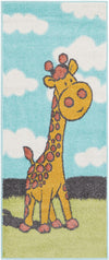 Playful Patterns Collection Area Rug -  Frolic Runner Blue  lifestyle 21