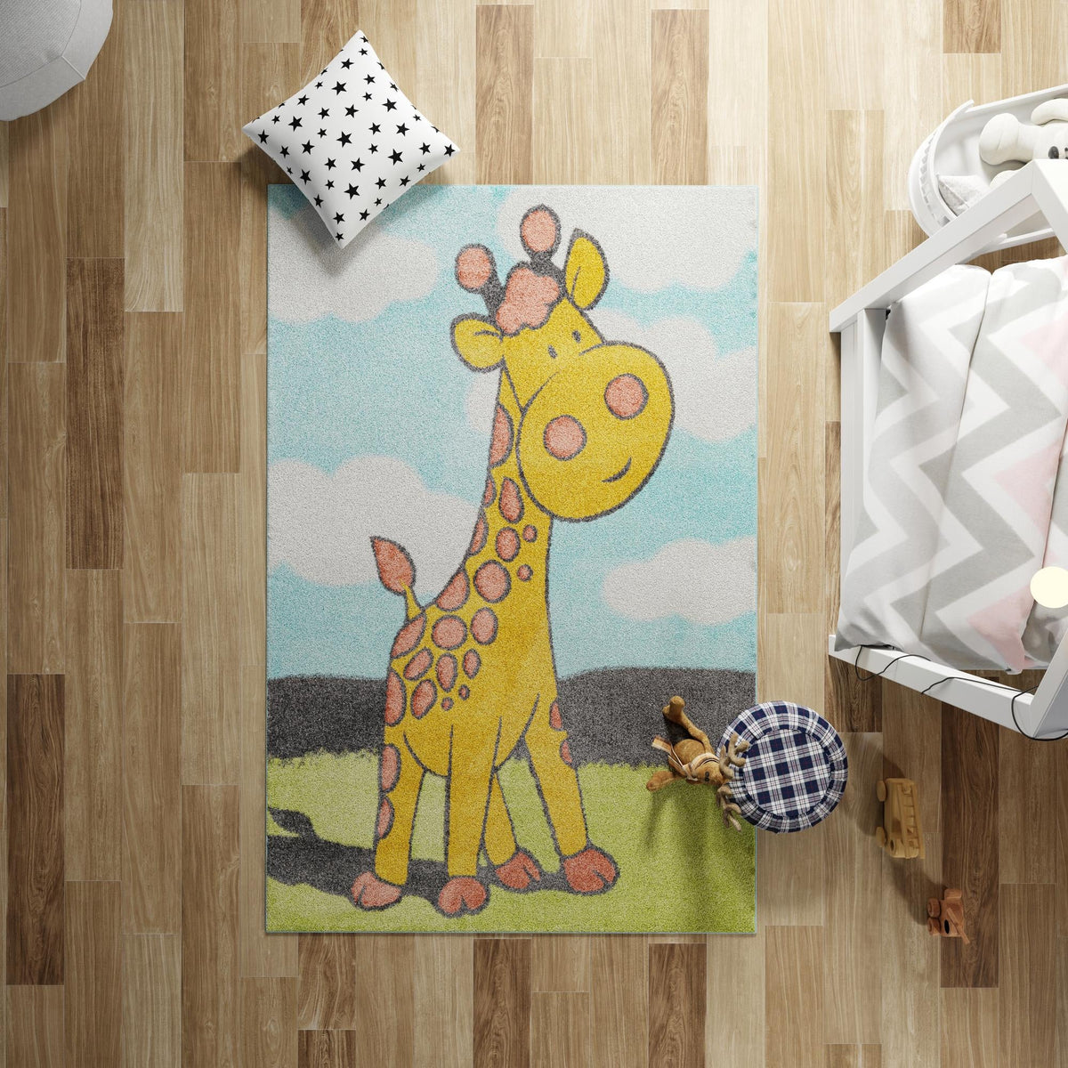 Playful Patterns Collection Area Rug -  Frolic Rectangle Blue  lifestyle 19