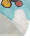 Playful Patterns Collection Area Rug -  Frolic Round Blue  lifestyle 37