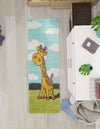 Playful Patterns Collection Area Rug -  Frolic Runner Blue  lifestyle 28