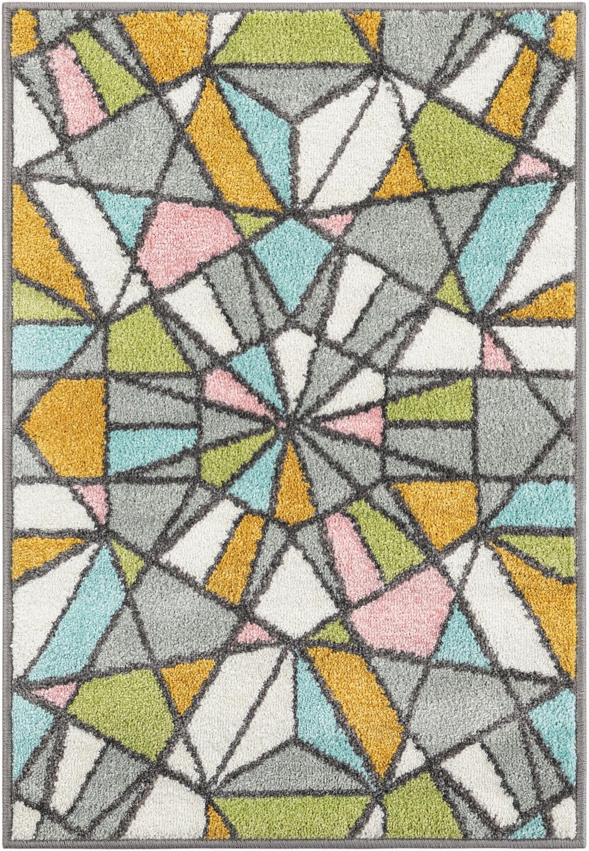 Playful Patterns Collection Area Rug -  Chromatic Rectangle Multi Main