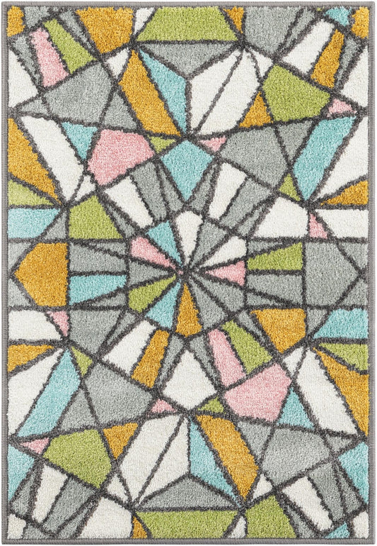 Playful Patterns Collection Area Rug -  Chromatic Rectangle Multi Main
