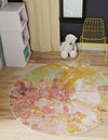 Playful Patterns Collection Area Rug -  Flutter Round Multi  lifestyle 22
