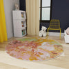 Playful Patterns Collection Area Rug -  Flutter Round Multi  lifestyle 52