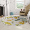 Playful Patterns Collection Area Rug -  Pastiche Round Ivory  lifestyle 52