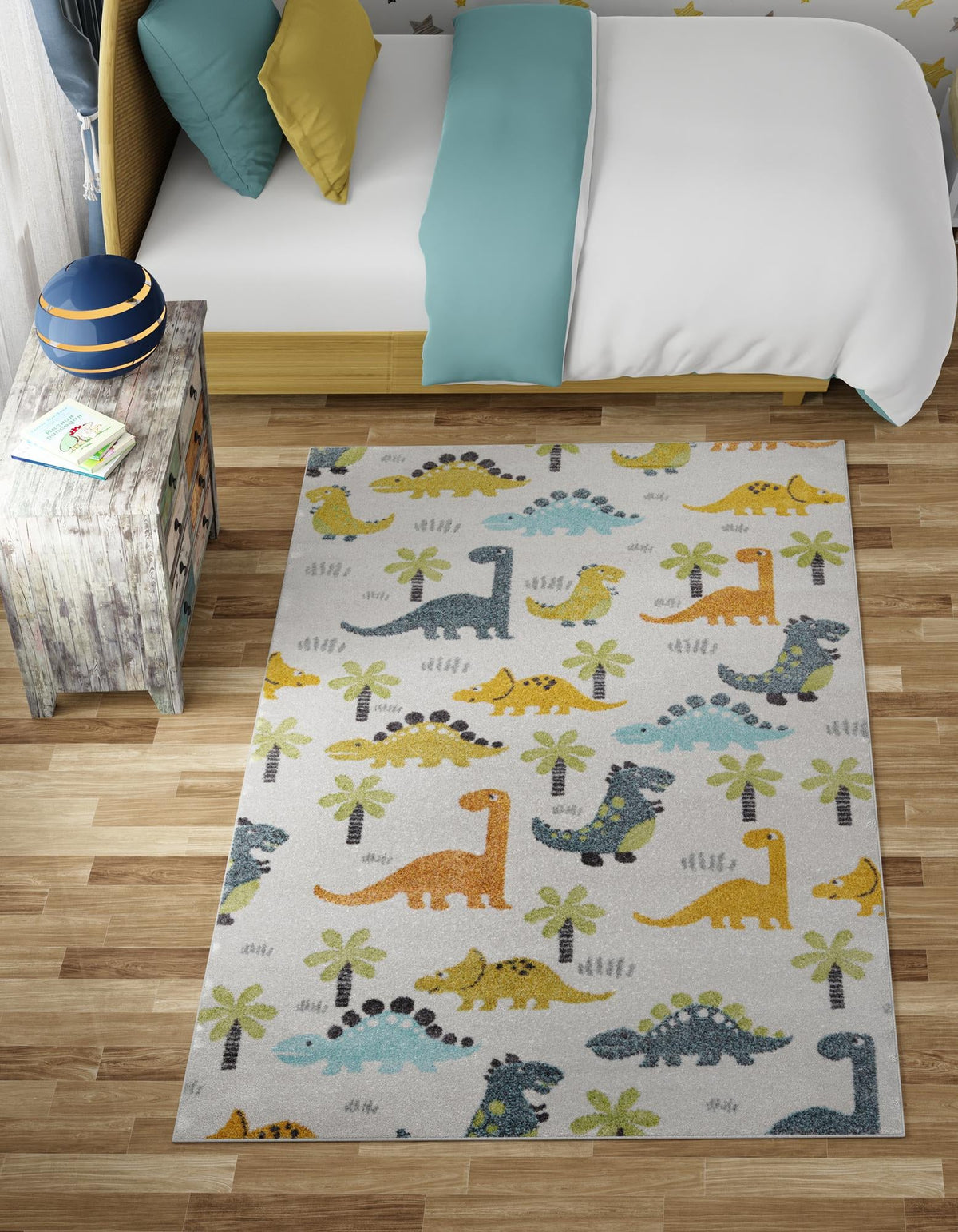 Playful Patterns Collection Area Rug -  Pastiche Rectangle Ivory  lifestyle 2