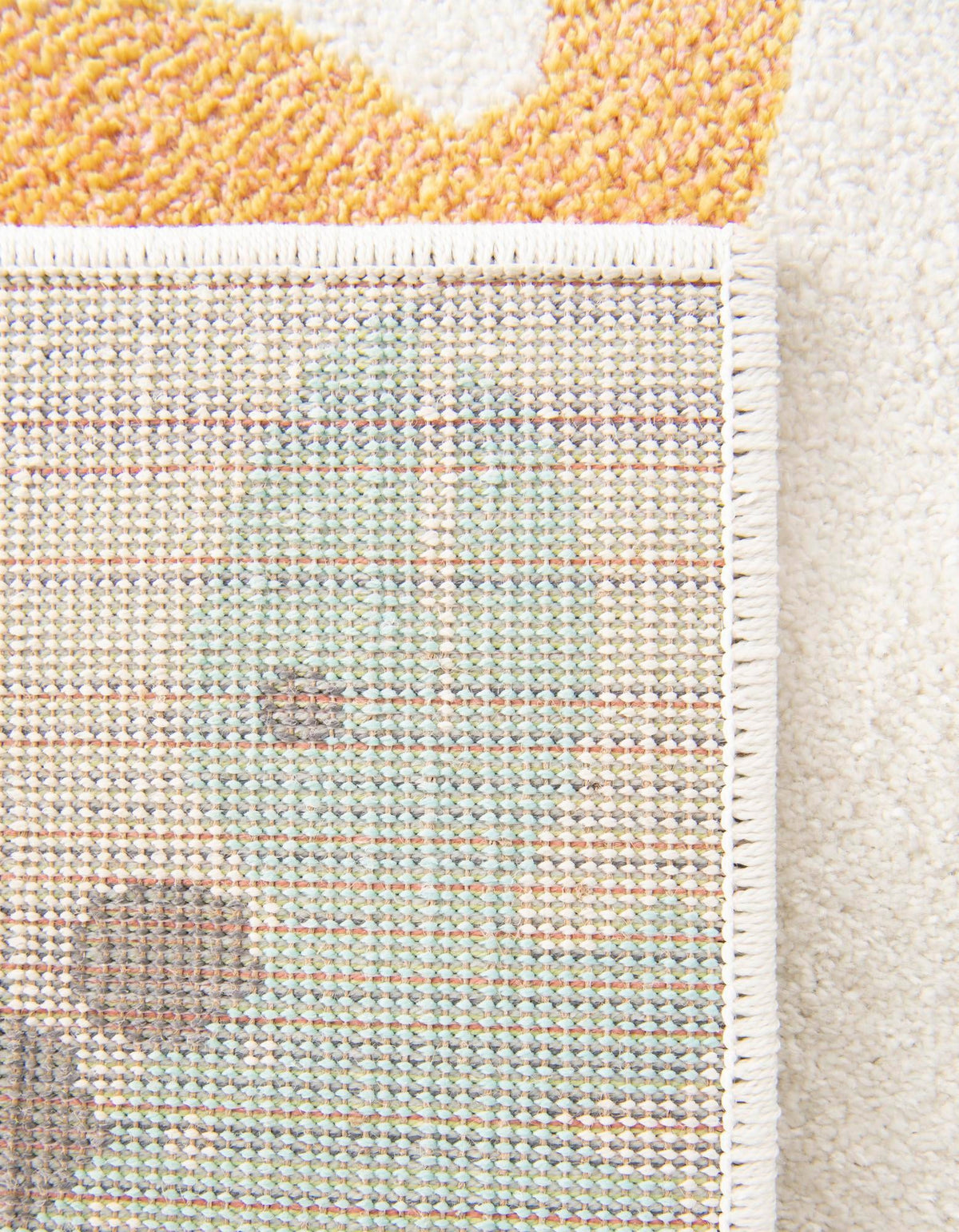 Playful Patterns Collection Area Rug -  Pastiche Rectangle Ivory  lifestyle 9