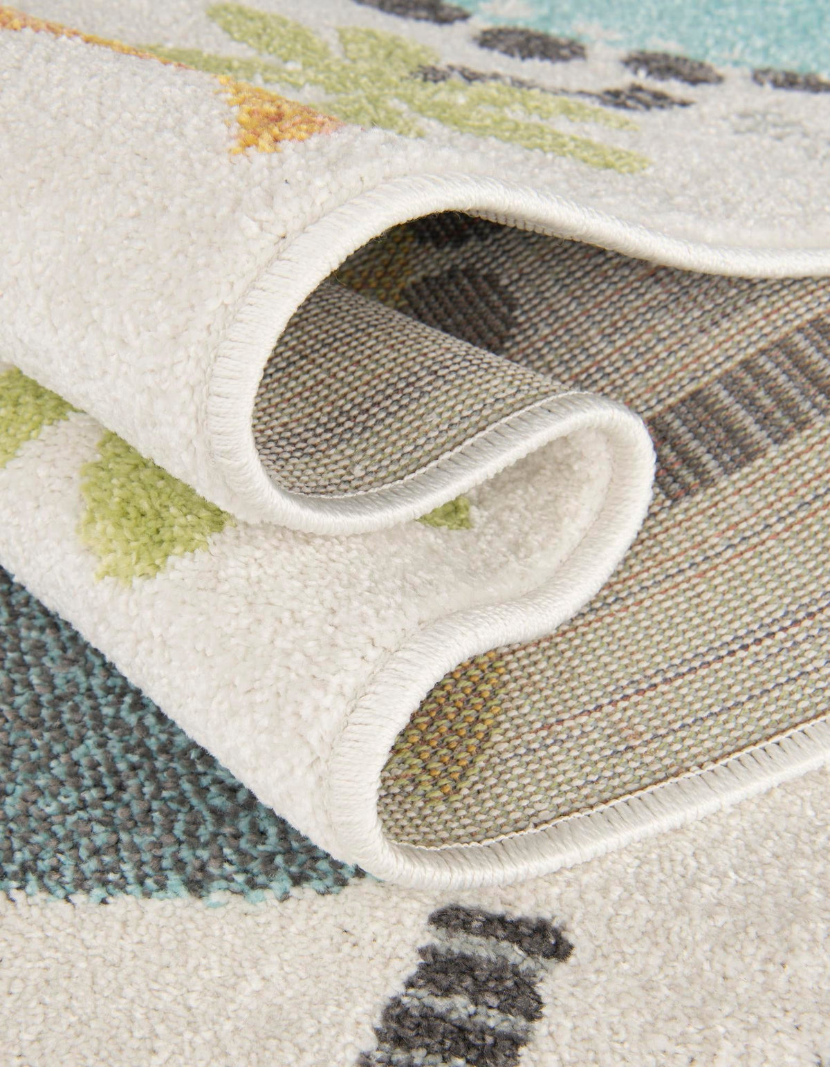 Playful Patterns Collection Area Rug -  Pastiche Rectangle Ivory  lifestyle 13