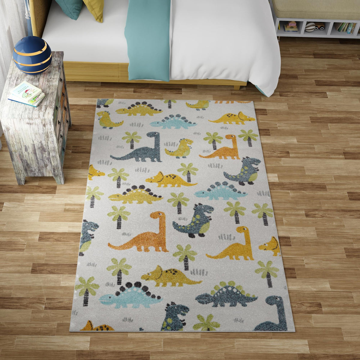 Playful Patterns Collection Area Rug -  Pastiche Rectangle Ivory  lifestyle 16