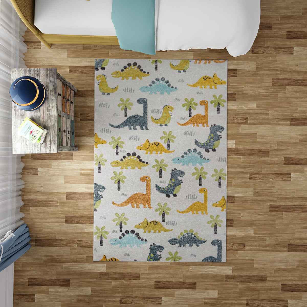 Playful Patterns Collection Area Rug -  Pastiche Rectangle Ivory  lifestyle 19