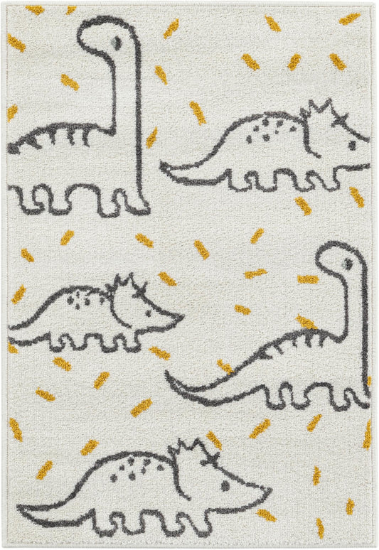 Playful Patterns Collection Area Rug -  Jamboree Rectangle Ivory Main