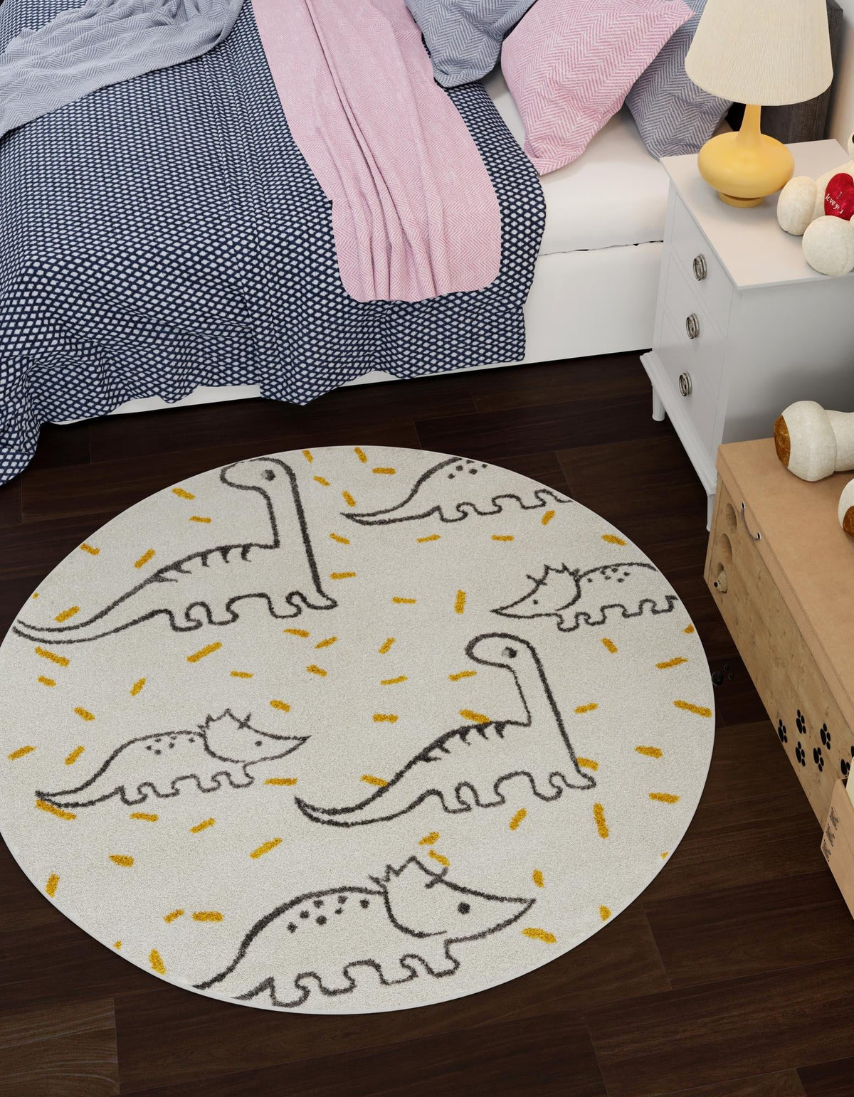 Wonder Tykes Collection Area Rug -  Jamboree Round Ivory  lifestyle 30